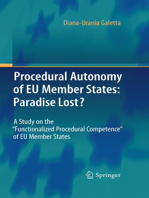 cover image of Procedural Autonomy of EU Member States